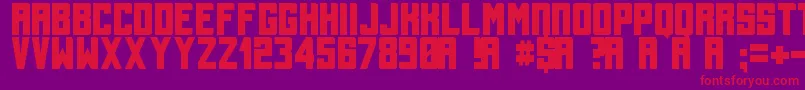 TallBolder Font – Red Fonts on Purple Background
