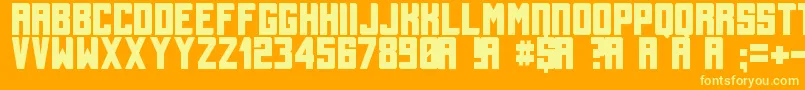 TallBolder Font – Yellow Fonts on Orange Background