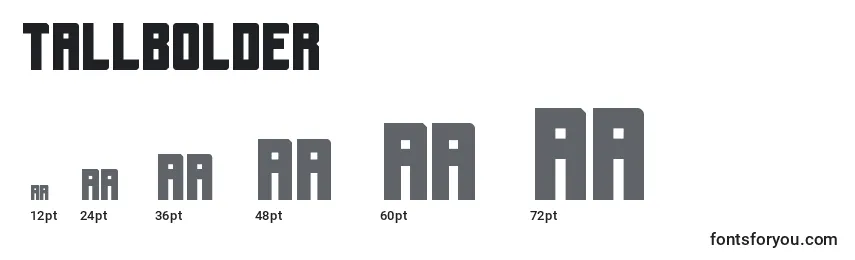 TallBolder Font Sizes