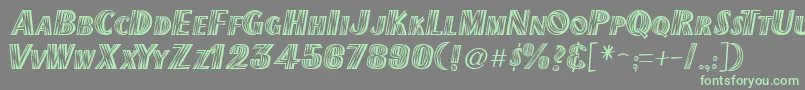 Шрифт GeNervousTwitch – зелёные шрифты на сером фоне