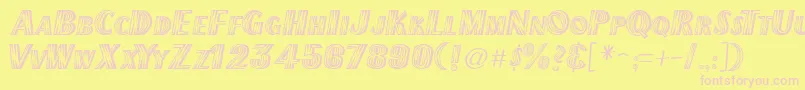 GeNervousTwitch Font – Pink Fonts on Yellow Background