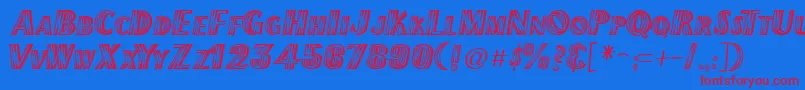 GeNervousTwitch Font – Red Fonts on Blue Background