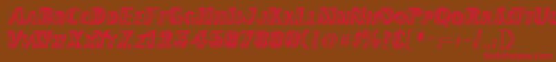 GeNervousTwitch Font – Red Fonts on Brown Background