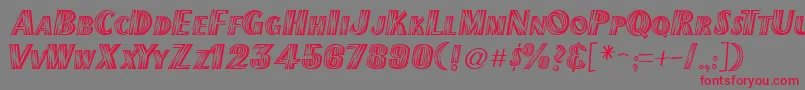 GeNervousTwitch Font – Red Fonts on Gray Background