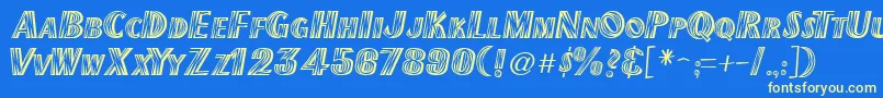 GeNervousTwitch Font – Yellow Fonts on Blue Background