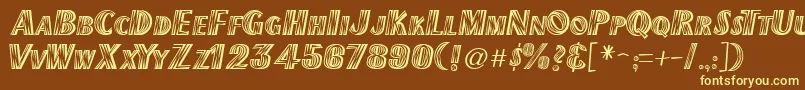 GeNervousTwitch Font – Yellow Fonts on Brown Background