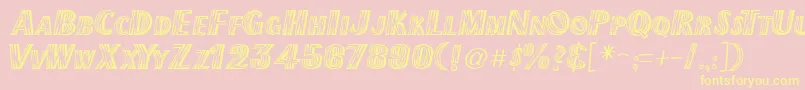 GeNervousTwitch Font – Yellow Fonts on Pink Background