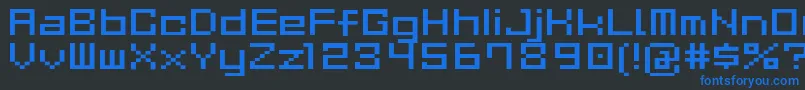 GauFontCubeR Font – Blue Fonts on Black Background