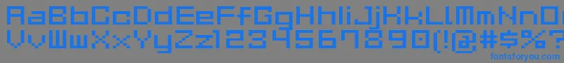 GauFontCubeR Font – Blue Fonts on Gray Background