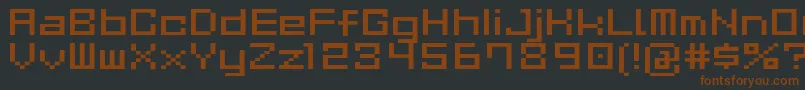 GauFontCubeR Font – Brown Fonts on Black Background