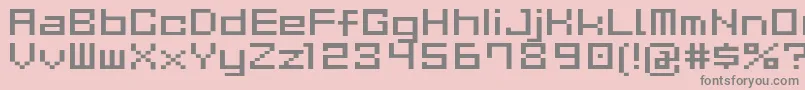 GauFontCubeR Font – Gray Fonts on Pink Background