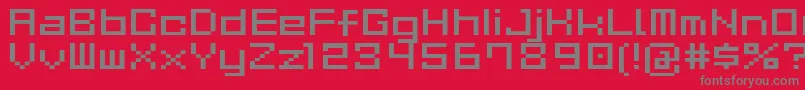 GauFontCubeR Font – Gray Fonts on Red Background