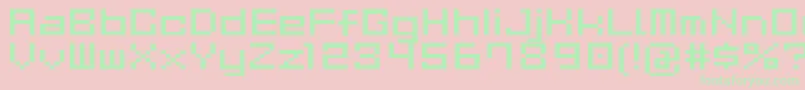 GauFontCubeR Font – Green Fonts on Pink Background