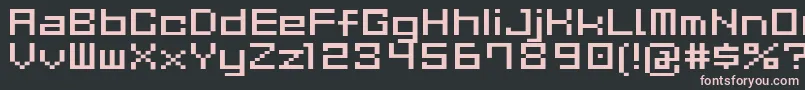 GauFontCubeR Font – Pink Fonts on Black Background