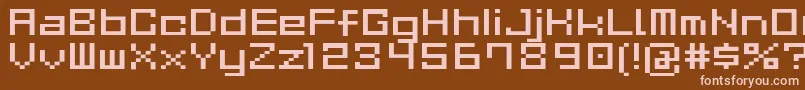 GauFontCubeR Font – Pink Fonts on Brown Background