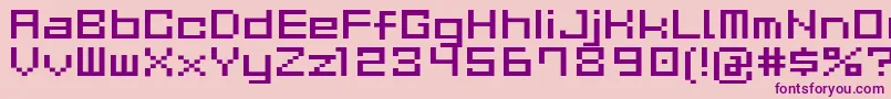 GauFontCubeR Font – Purple Fonts on Pink Background