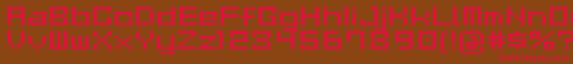 GauFontCubeR Font – Red Fonts on Brown Background