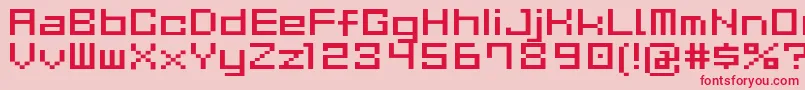 GauFontCubeR Font – Red Fonts on Pink Background