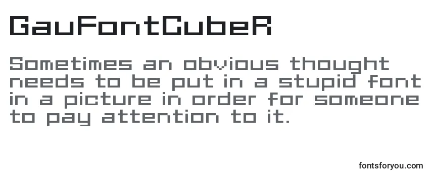 Review of the GauFontCubeR Font