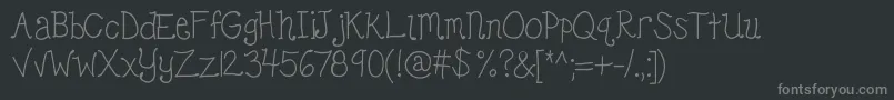 Kbhearmeplay-Schriftart – Graue Schriften auf schwarzem Hintergrund