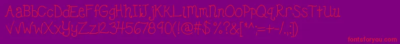 Kbhearmeplay Font – Red Fonts on Purple Background