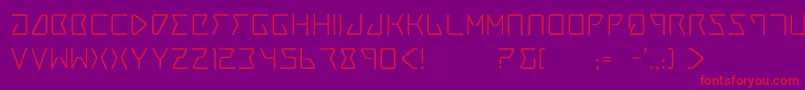 Tracer Font – Red Fonts on Purple Background