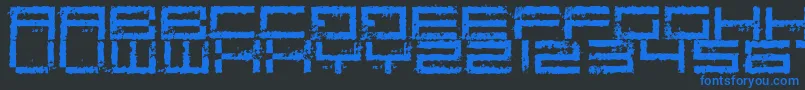 Więcej informacji o czcionce RustingRobotica Czcionka RustingRobotica – niebieskie czcionki na czarnym tle