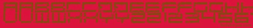 RustingRobotica Font – Brown Fonts on Red Background