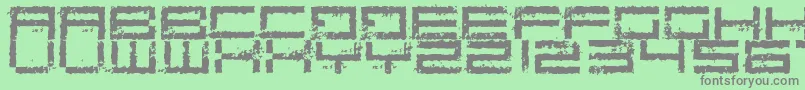 Więcej informacji o czcionce RustingRobotica Czcionka RustingRobotica – szare czcionki na zielonym tle