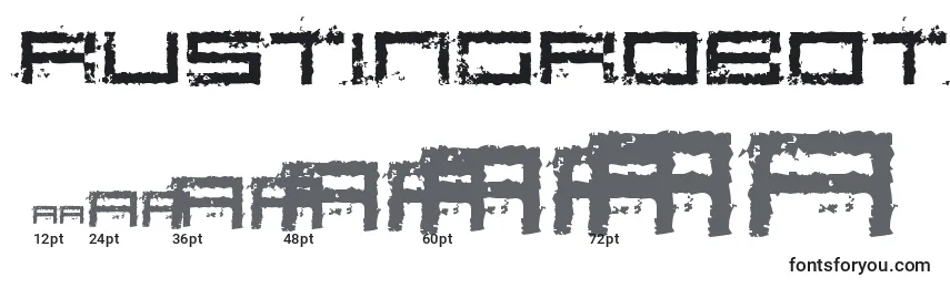 RustingRobotica Font Sizes