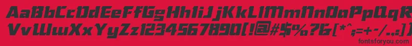 ChiselItalic Font – Black Fonts on Red Background