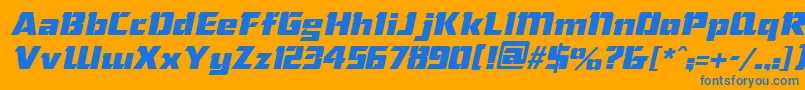 ChiselItalic Font – Blue Fonts on Orange Background