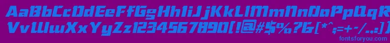 ChiselItalic Font – Blue Fonts on Purple Background