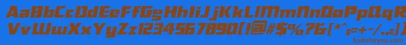 ChiselItalic-fontti – ruskeat fontit sinisellä taustalla
