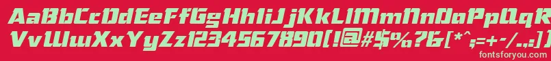 ChiselItalic Font – Green Fonts on Red Background