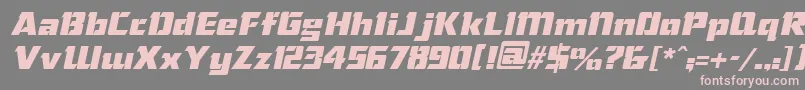 ChiselItalic Font – Pink Fonts on Gray Background