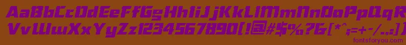 ChiselItalic Font – Purple Fonts on Brown Background