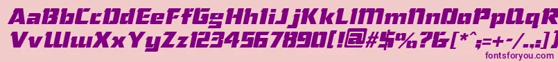 ChiselItalic-fontti – violetit fontit vaaleanpunaisella taustalla