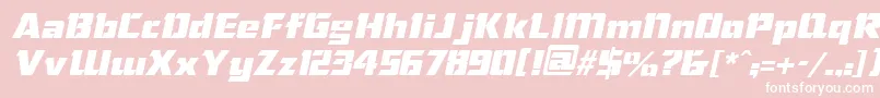 ChiselItalic Font – White Fonts on Pink Background