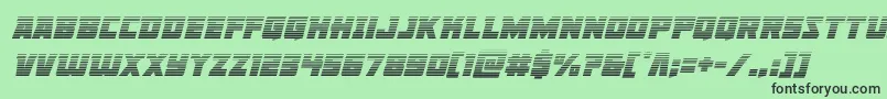 フォントLibertylegiongradital – 緑の背景に黒い文字