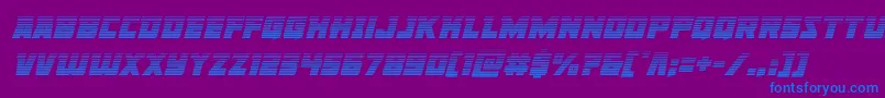 Libertylegiongradital Font – Blue Fonts on Purple Background