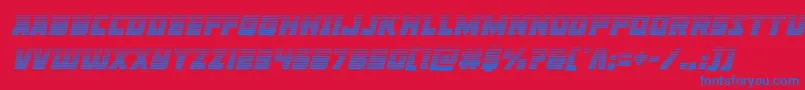 Libertylegiongradital-Schriftart – Blaue Schriften auf rotem Hintergrund
