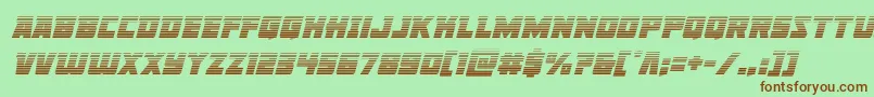 Libertylegiongradital Font – Brown Fonts on Green Background