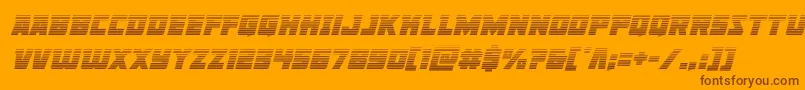 Libertylegiongradital Font – Brown Fonts on Orange Background