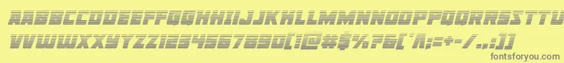 Libertylegiongradital Font – Gray Fonts on Yellow Background