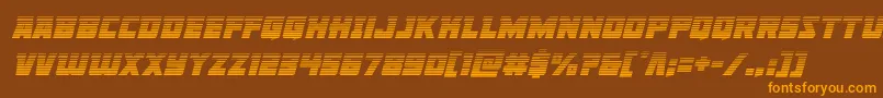Libertylegiongradital Font – Orange Fonts on Brown Background