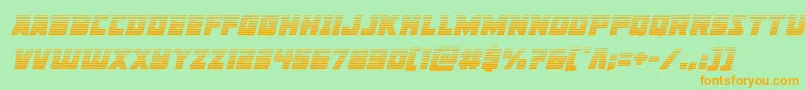 Libertylegiongradital Font – Orange Fonts on Green Background
