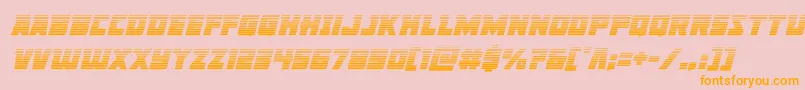 Libertylegiongradital Font – Orange Fonts on Pink Background