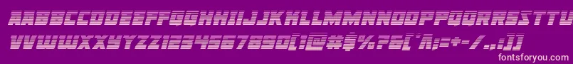 Libertylegiongradital Font – Pink Fonts on Purple Background