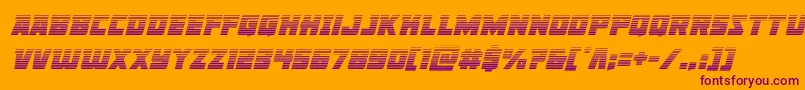 Libertylegiongradital Font – Purple Fonts on Orange Background